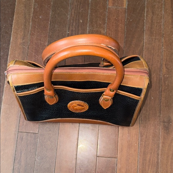 Dooney & Bourke Black and Tan Satchel